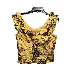 NWOT Antonio Melani Yellow Ray of Sunshine Floral Top